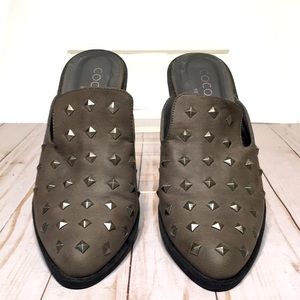Gray studded mule Coconuts by MATISSE